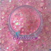 Bubble Gum Iridescent Chunky Glitter - Pink Glitter